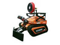 RXR-YM60000D消防排煙滅火機器人 （第4代，油動液壓，帶推鏟，可升降排煙機）