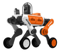 輔助偵察四足機(jī)器狗（輪足，【MESH防爆自組網(wǎng)基站、防爆布撒式自組網(wǎng)拋投裝置、四合一多功能模塊（喊話+照明+警示+拾音）、防爆多參數(shù)測(cè)定器（10種氣體）、防爆雙向?qū)χv模塊 】）