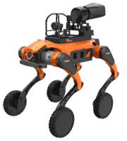 輔助偵察四足機器狗輪足 （小狗、輪足，【四合一多功能模塊（喊話+照明+警示+拾音）、防爆多參數測定器（4種氣體））