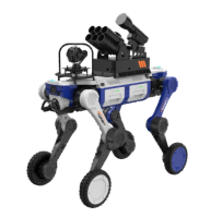 反恐防暴輪足機(jī)器狗 （大狗，輪足）【自組網(wǎng)+集成一體式遙控器+38mm六連發(fā)射器+捕捉網(wǎng)發(fā)射器+雙光三軸增穩(wěn)云臺(tái)】